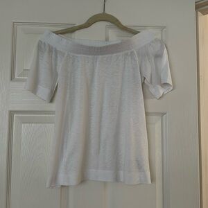 Splendid off the shoulder white T-shirt loose fitting